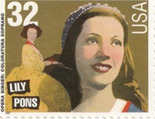 Lily Pons on US postage stamp