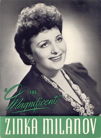 Zinka Milanov on the cover of a 1943 artist's brochure